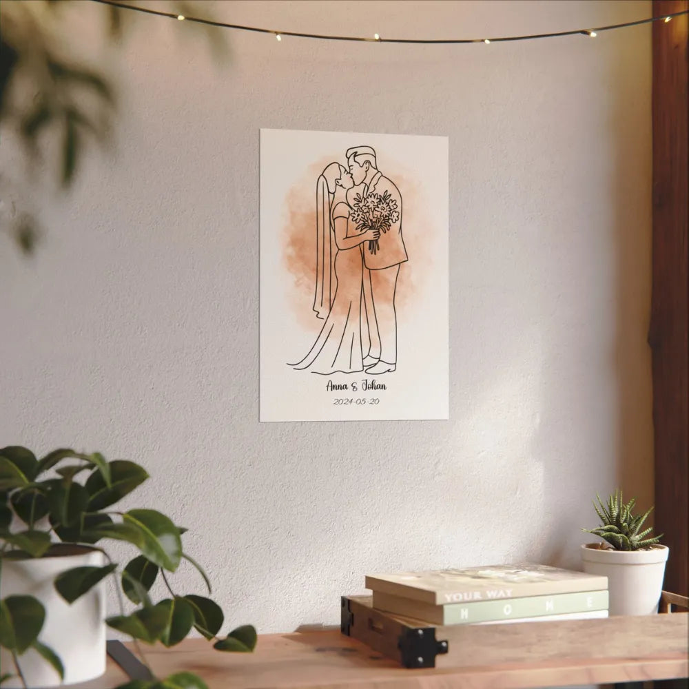 Personlig Poster Kyss | Alla HjÀrtans Dag Present