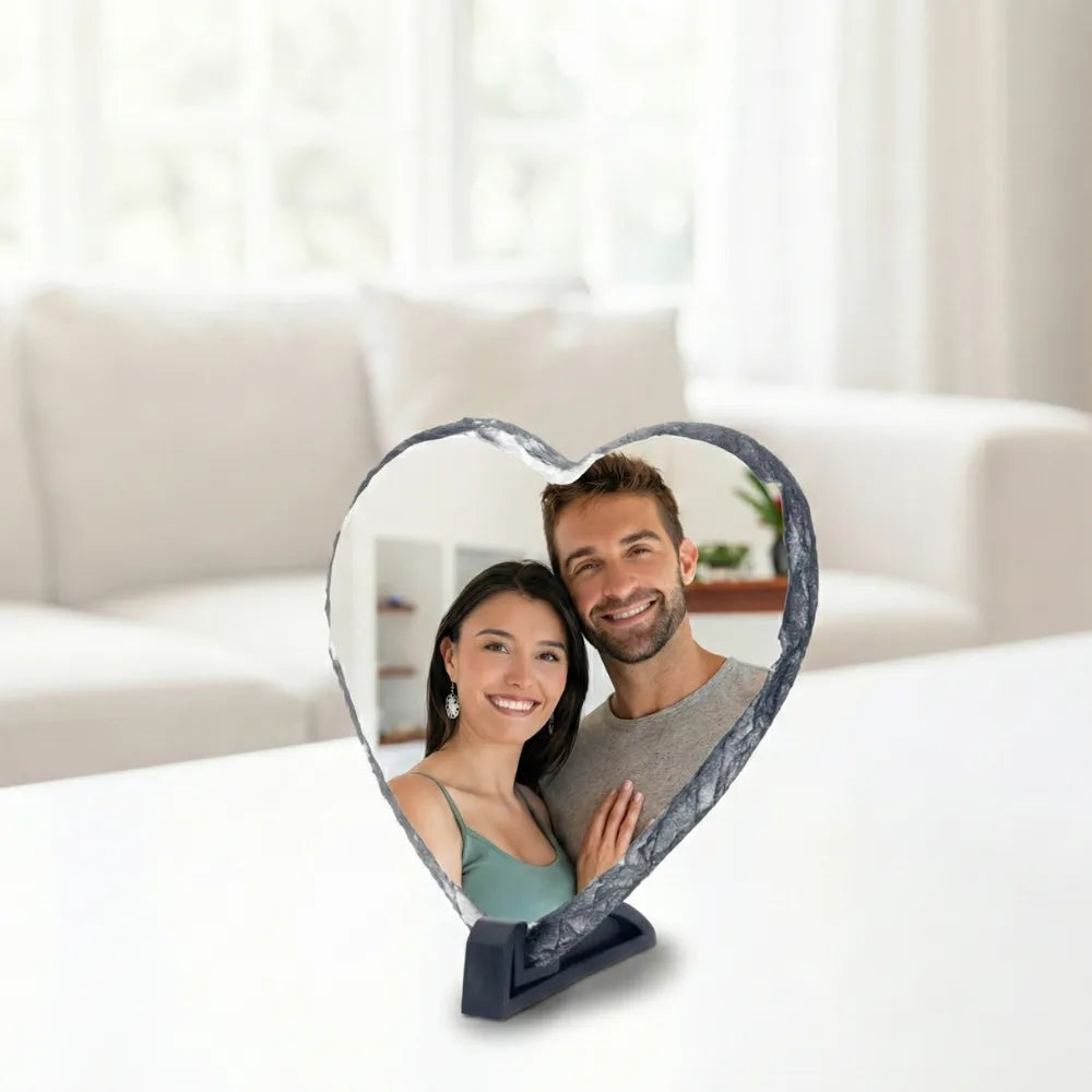 Personlig Fotosten Hjärta | Alla Hjärtans Dag Present