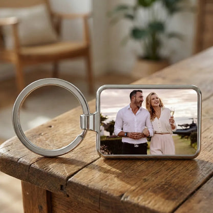 Personlig Nyckelring Med Bild | Alla Hjärtans Dag Present |Rektangulär