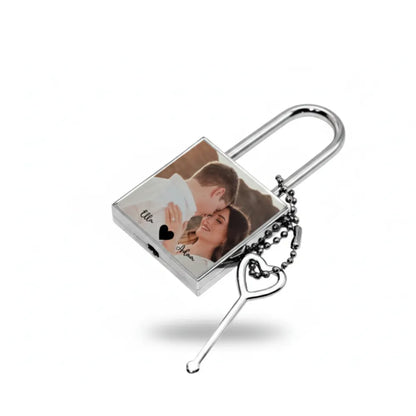 Personligt Kärlekslås | Foto & Datum Kvadratisk Design