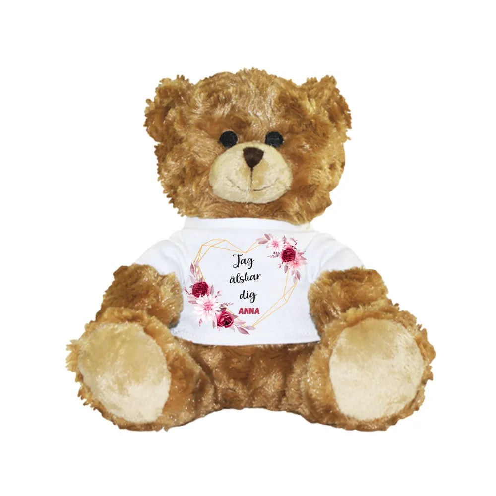 Personlig Nallebjörn | Namn | Blomsterkrans