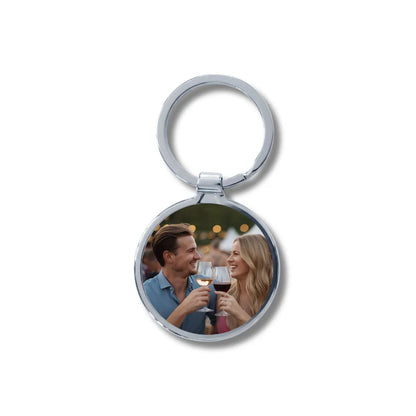 Personlig Nyckelring Rund med Foto