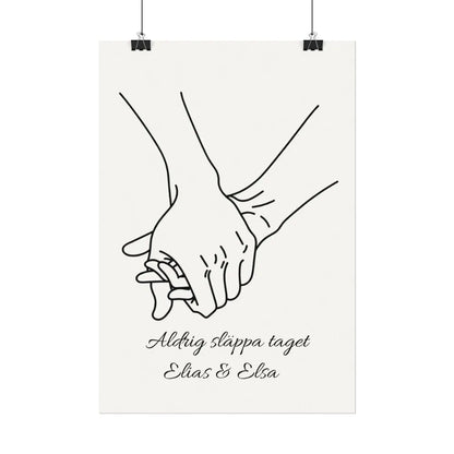 Personlig Poster Hand i Hand | Med Namn