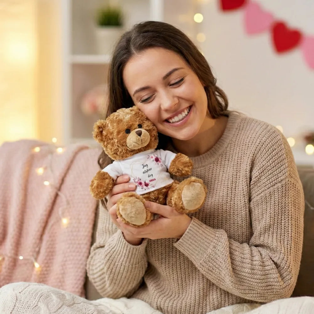 Personlig Nallebjörn | Namn | Blomsterkrans